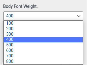 Body Font Weight