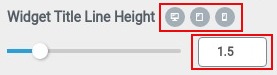 widget title line height responsive