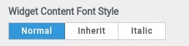 widget content font style