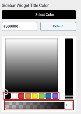 choose sidebar widget title color